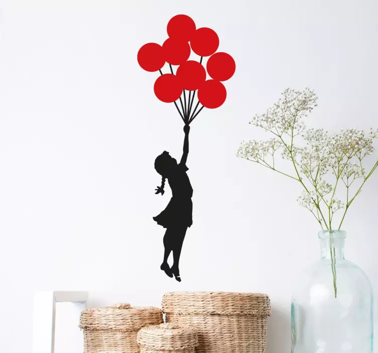 Wandtattoo Banksy Mädchen mit Luftballon - TenStickers
