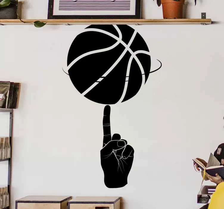 Wandtattoo Basketball finger-drehender-Basketball - TenStickers