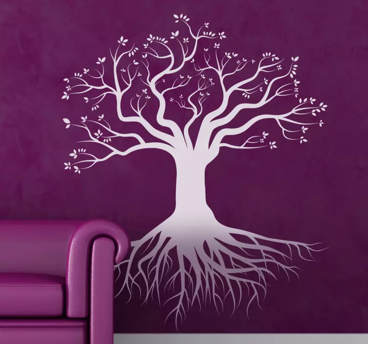 Wandtattoo Baum mit Wurzeln - TenStickers