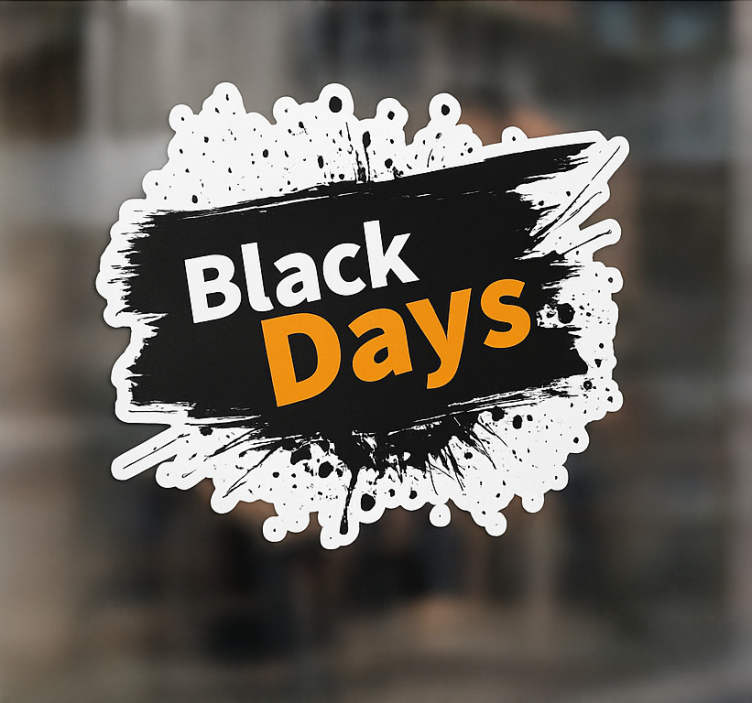 Wandtattoo black friday schwarzweiß "black days" - TenStickers
