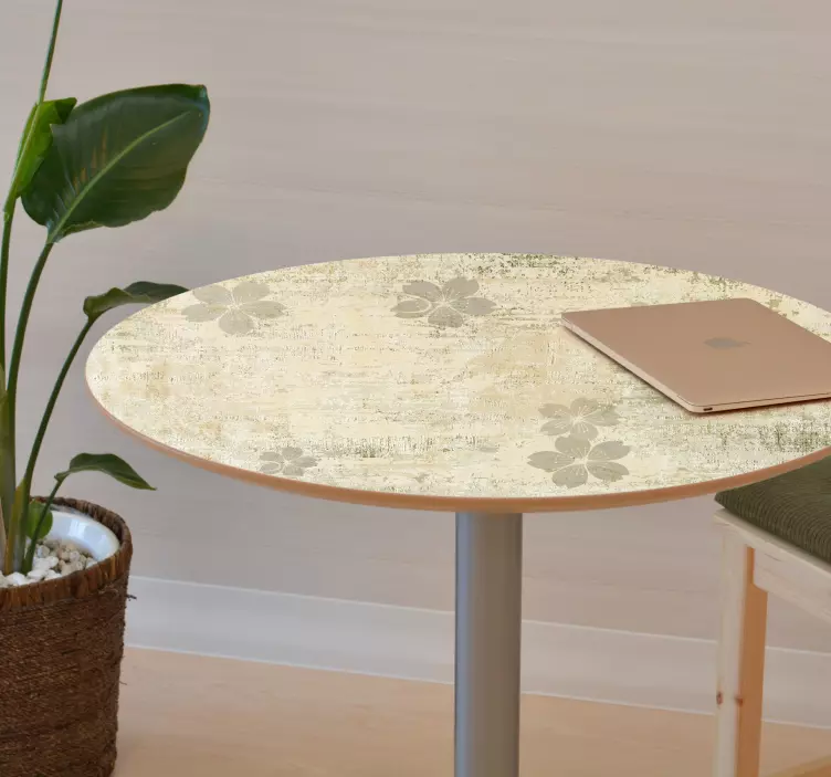 Möbelfolie blumenmuster-overlay - TenStickers