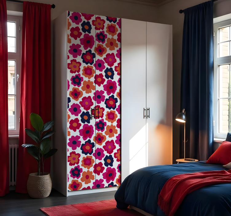 Wandtattoo Blumen roter mohn - TenStickers