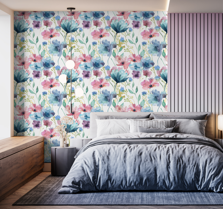 Wandtattoo Blumen wildblumen im sommer - TenStickers