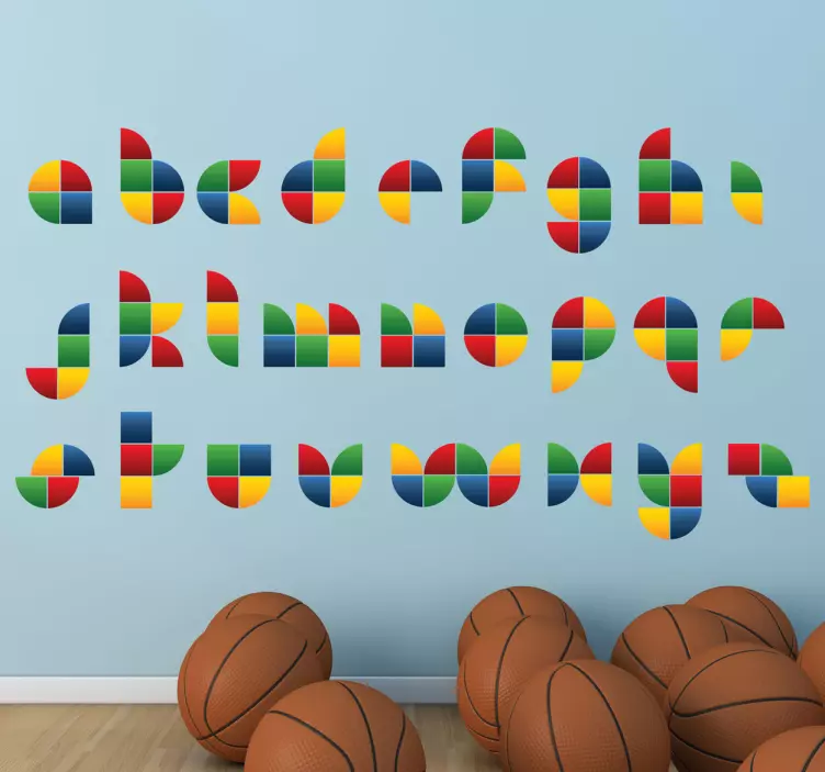 Wandtattoo buntes Alphabet - TenStickers