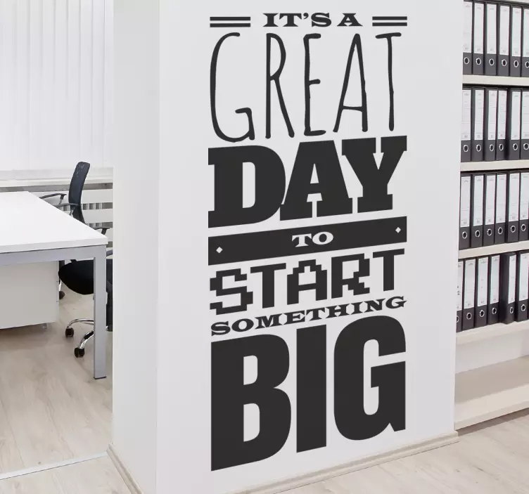 Wandtattoo Büro Start something Big - TenStickers