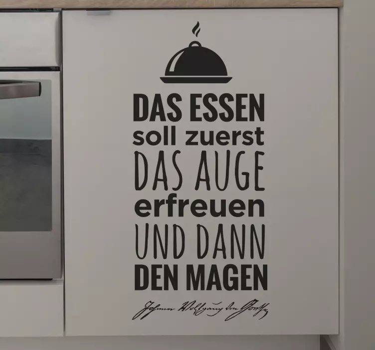 Wandtattoo Das Essen soll zuerst - TenStickers