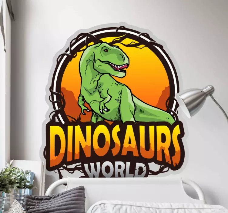 Wandtattoo dino dinosaurier abenteuer szene - TenStickers
