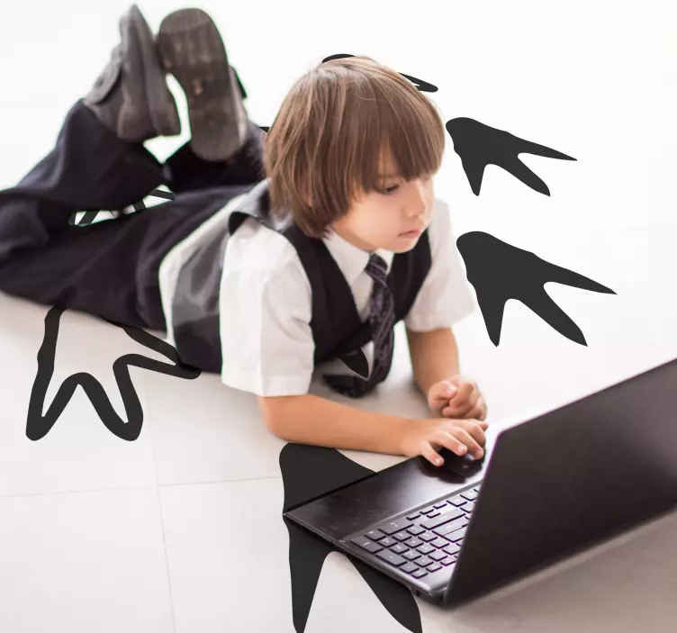 Wandtattoo Dino dinosaurierspuren - TenStickers