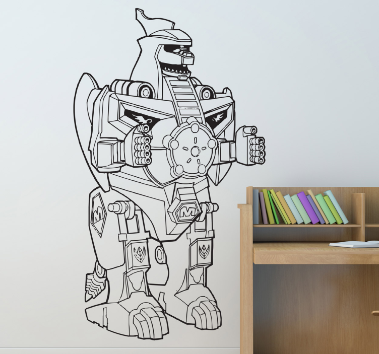 Wandtattoo Dragonzord Power Rangers - TenStickers