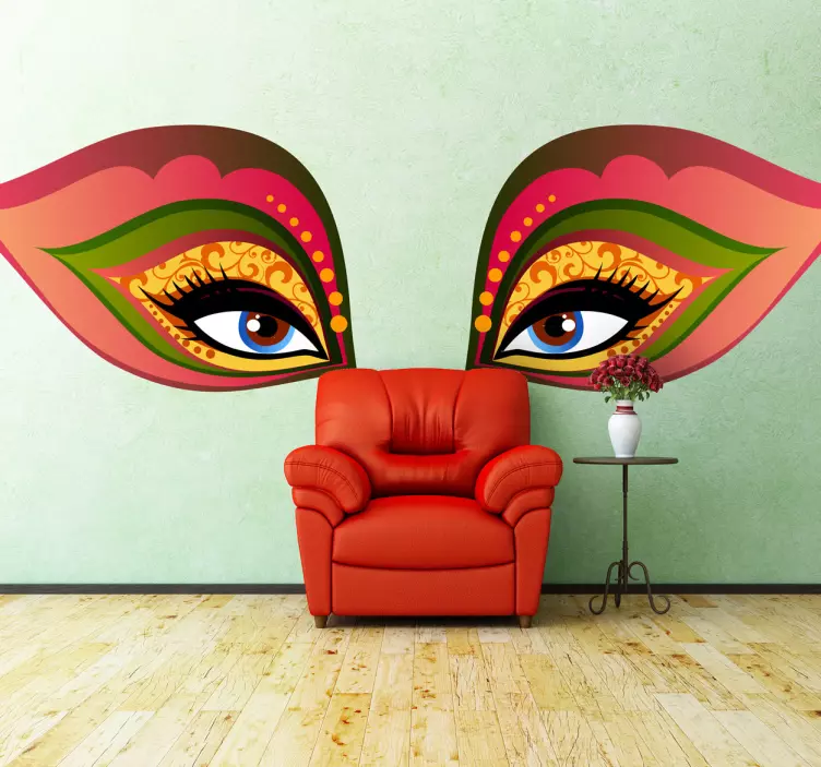 Wandtattoo exotische Augen - TenStickers