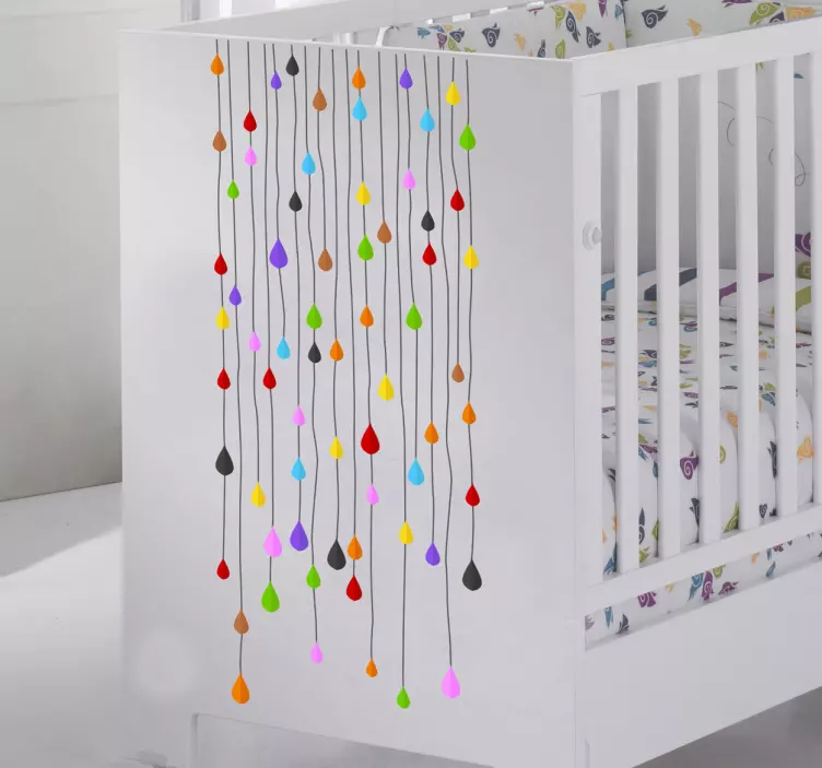 Wandtattoo farbige Tropfen - TenStickers