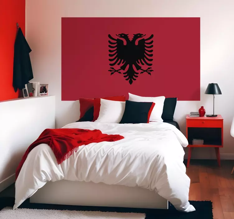 Wandtattoo Flagge Albanien - TenStickers