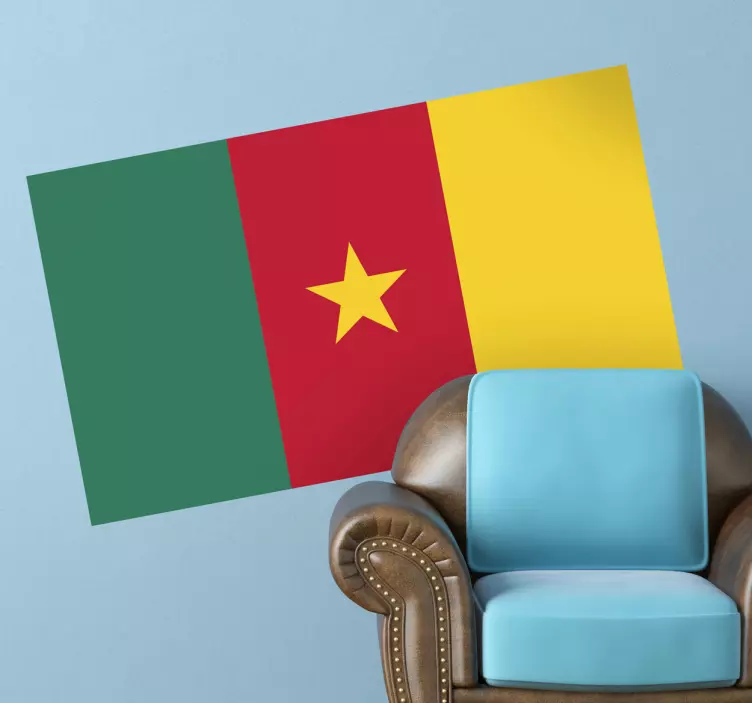 Wandtattoo Flagge Cameroon - TenStickers
