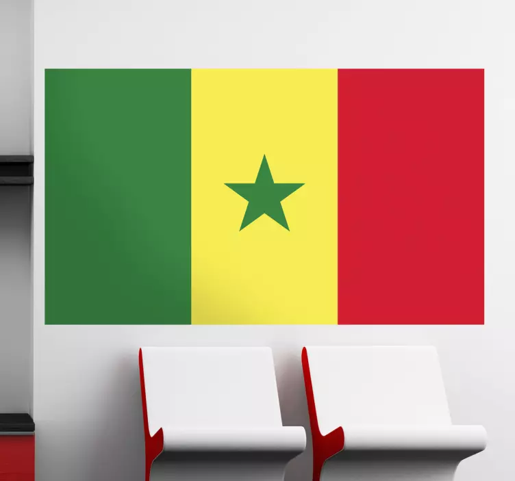 Wandtattoo Flagge Senegal - TenStickers