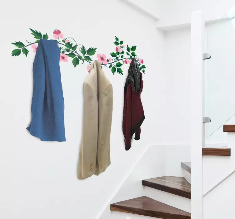 Wandtattoo florale Gaderobe - TenStickers