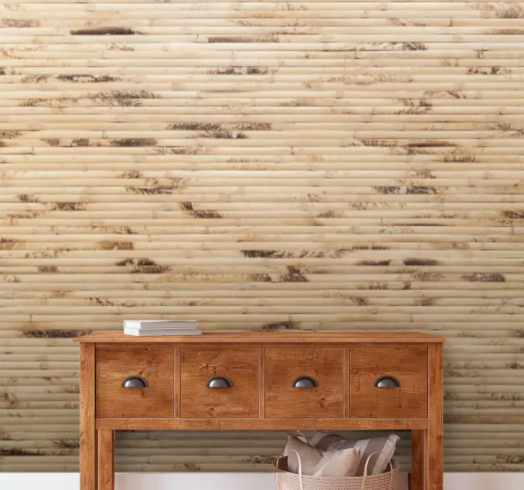 Wandtattoo Flur strukturiertes bambus-finish - TenStickers