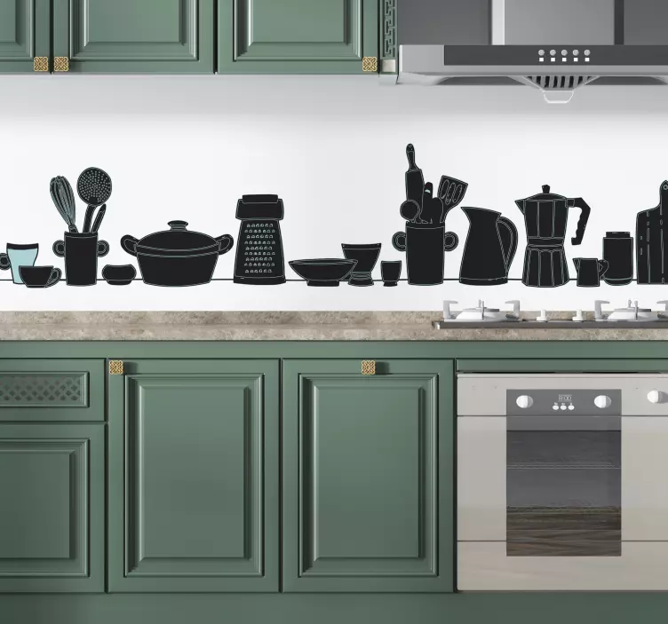 Wandtattoo Gastronomie küchenutensilien-silhouetten - TenStickers