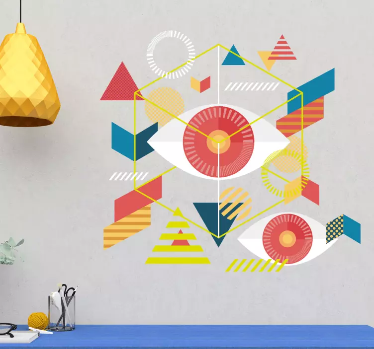 Wandtattoo geometrische Augen - TenStickers