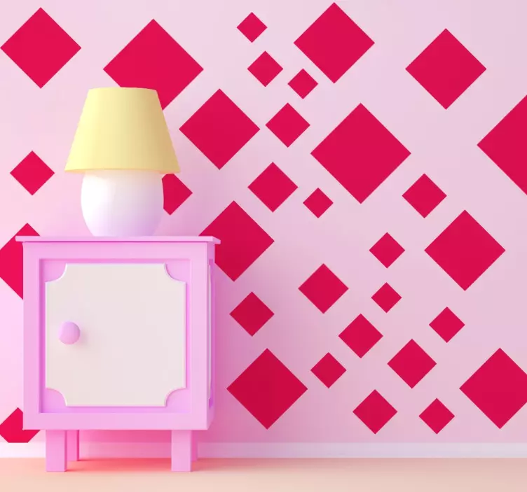 Wandtattoo geordnete Vierecke - TenStickers