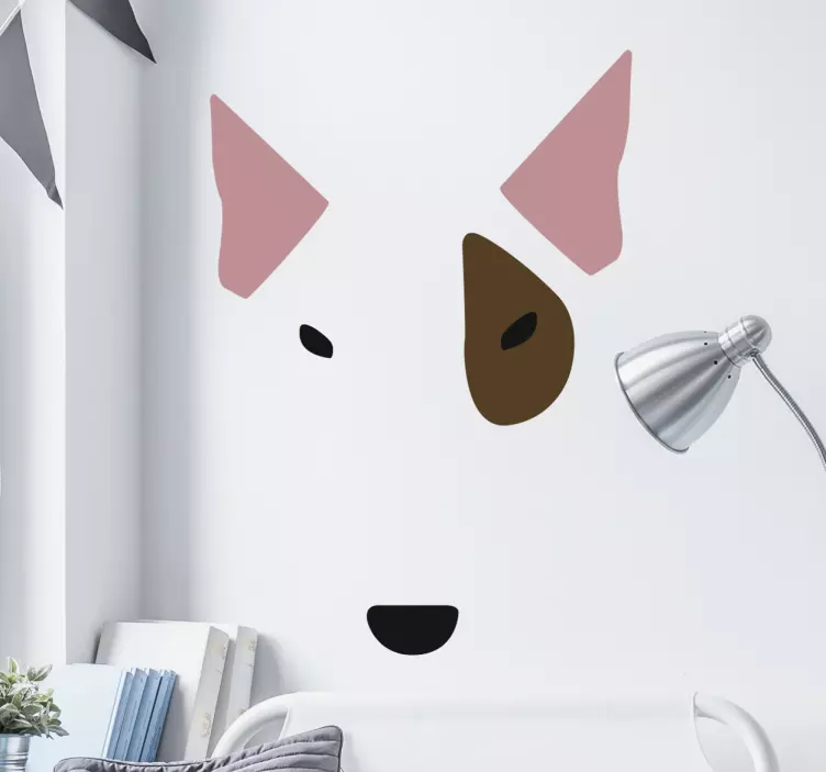 Wandtattoo Gesicht Bull Terrier - TenStickers