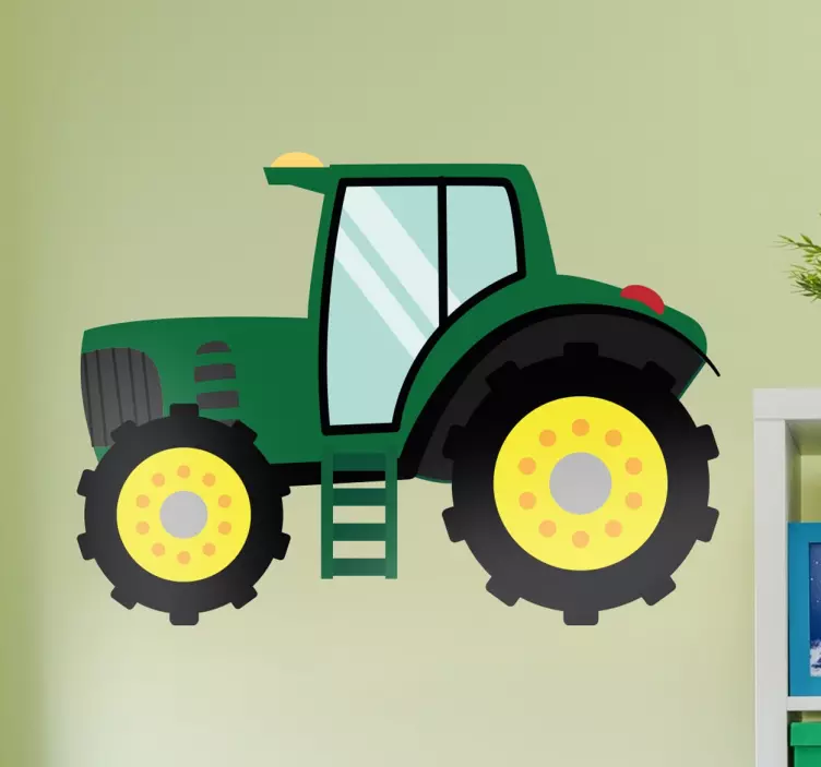 Wandtattoo Kinderzimmer grüner Traktor - TenStickers