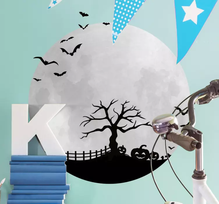 Wandtattoo Halloween Halloween Silhouette Landschaft - TenStickers