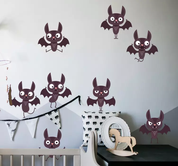 Wandtattoo Halloween süßes Fledermaus Set - TenStickers