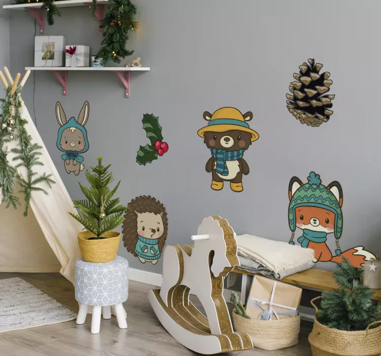 Wandtattoo haustier verspielte tierpersönlichkeiten - TenStickers