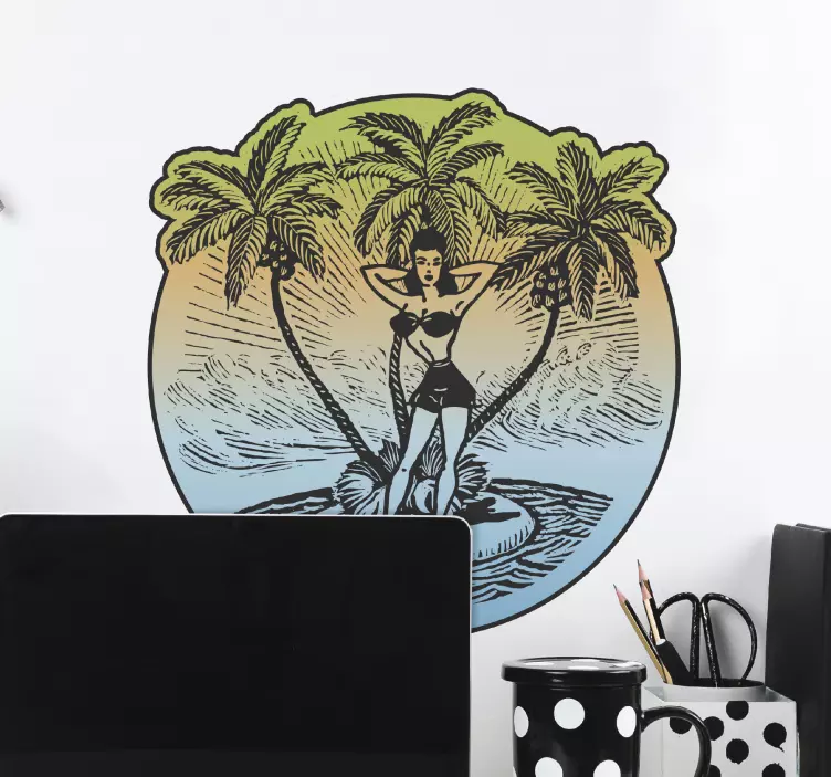 Wandtattoo Insel Paradies - TenStickers