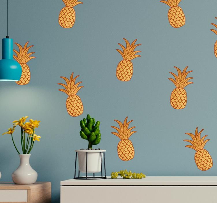 Wandtattoo Jugendzimmer Ananas Icons - TenStickers