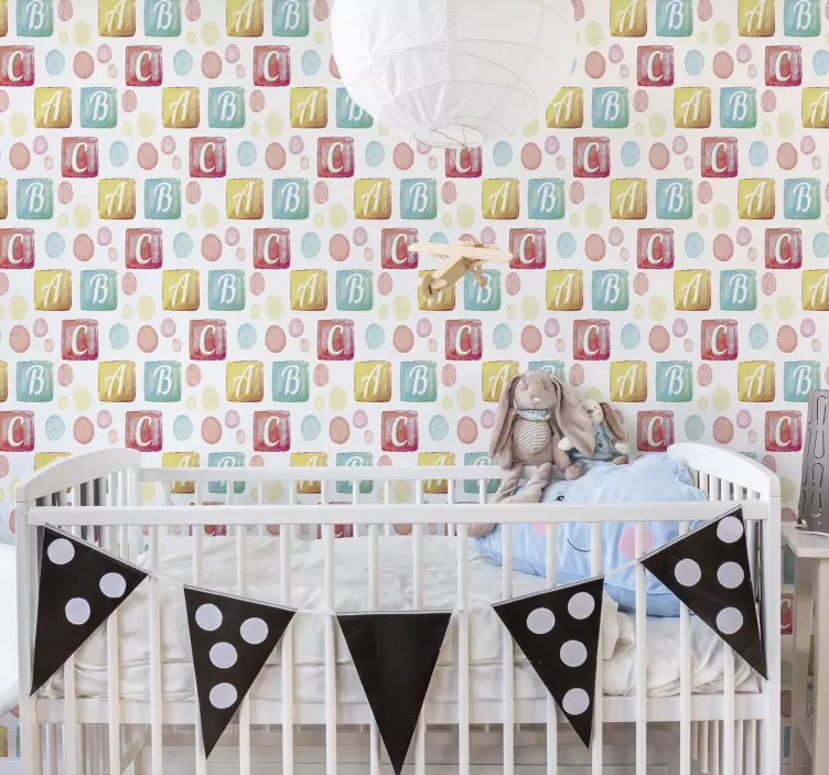 Wandtattoo Kinderzimmer bunte alphabetblöcke - TenStickers