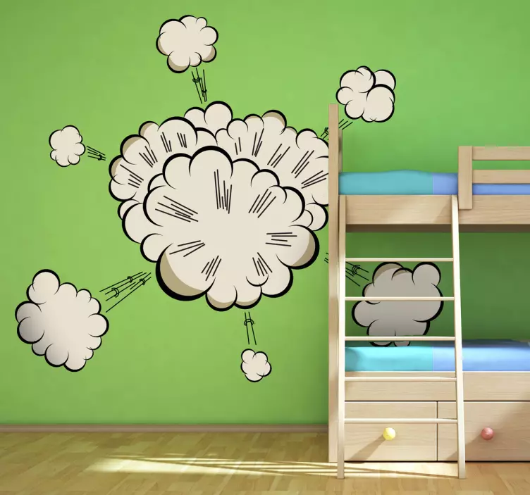 Wandtattoo Kinderzimmer Comic-wolke - TenStickers