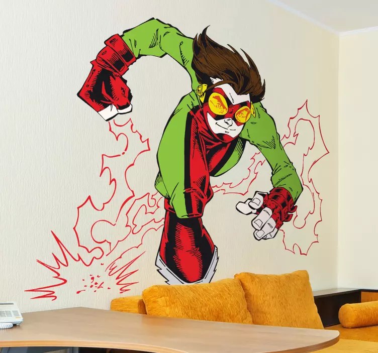 Wandtattoo Kinderzimmer Elektro Superheld - TenStickers