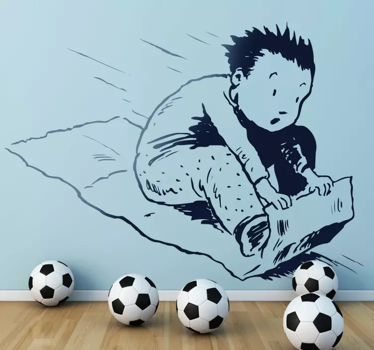 Wandtattoo Kinderzimmer fliegender Teppich - TenStickers