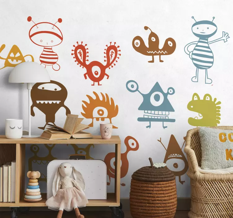 Wandtattoo Kinderzimmer Monstersammlung - TenStickers