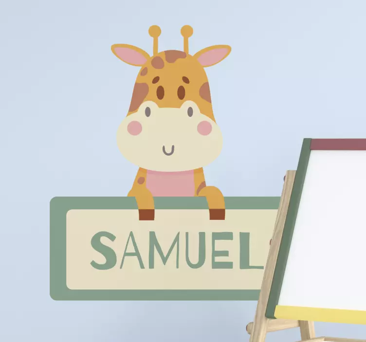 Wandtattoo kinderzimmer niedliche giraffe figur - TenStickers