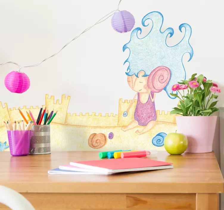 Wandtattoo Kinderzimmer Sandburg - TenStickers