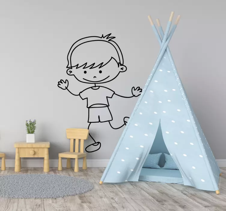Wandtattoo Kinderzimmer verspielte kinderillustration - TenStickers