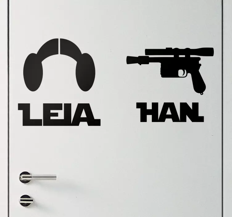 Wandtattoo Leia & Han Symbole - TenStickers