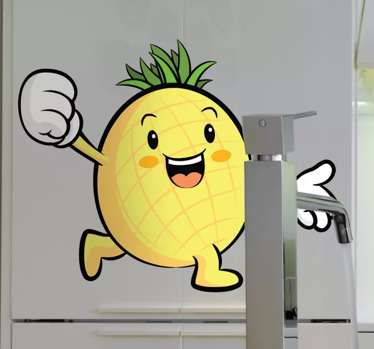 Wandtattoo lustige Ananas - TenStickers