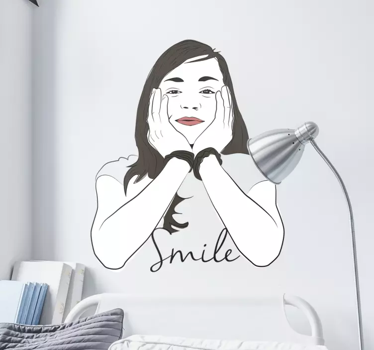 Wandtattoo Mädchen Smile - TenStickers