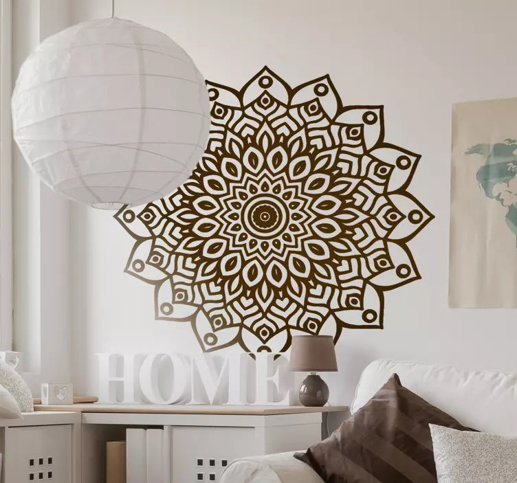 Wandtattoo Mandala Blume - TenStickers