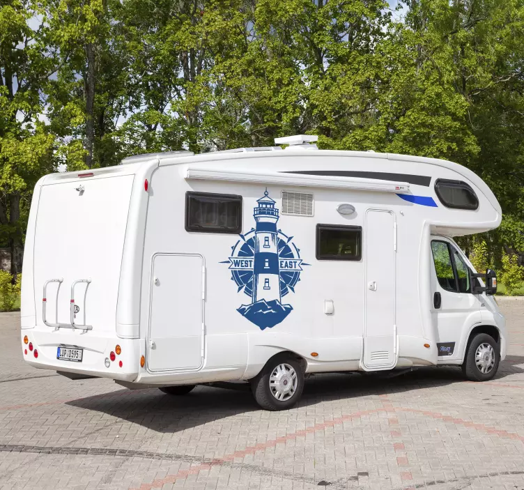 Aufkleber Marine Leuchtturm und kompass wohnmobil - TenStickers