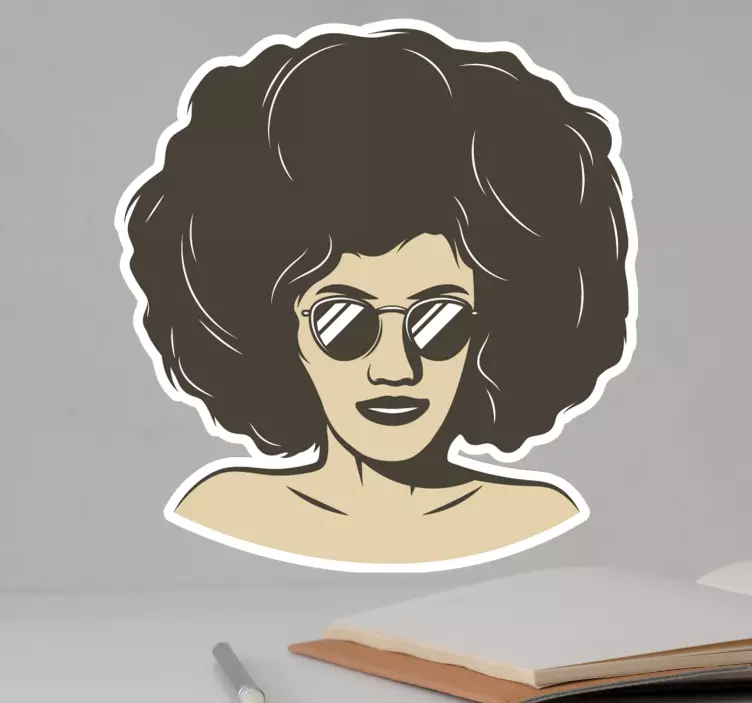 Wandtattoo menschen stilvolle afroamerikanische frau - TenStickers