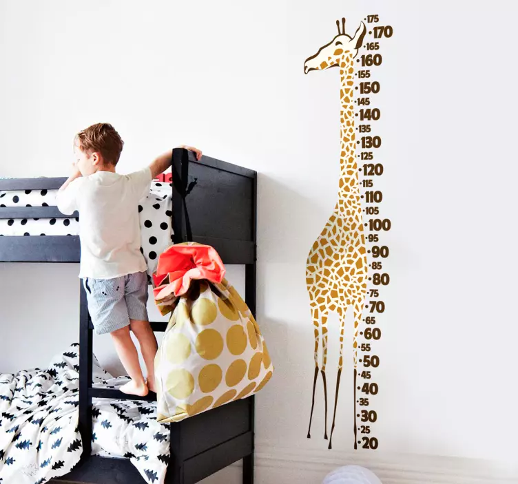 Messlattensticker Realistische Giraffe - TenStickers
