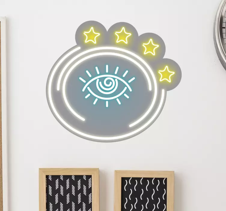 Wandtattoo Neon Auge - TenStickers