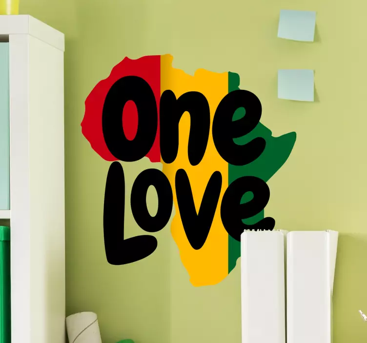 Wandtattoo One Love Afrika - TenStickers