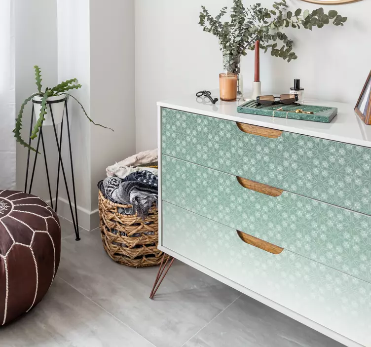 Möbelfolie florales verblassendes muster - TenStickers