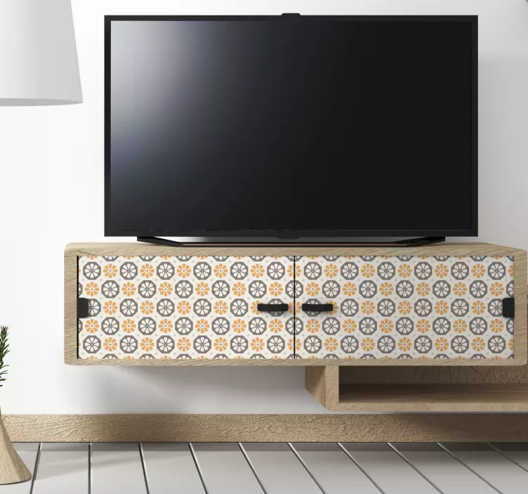 Wandtattoo ornament mit floralen akzenten - TenStickers