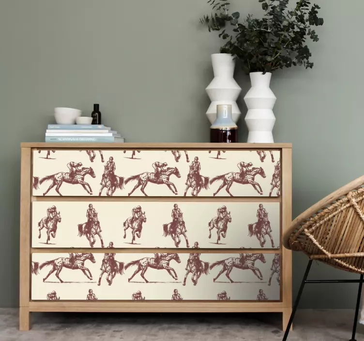Möbelfolie reitermustermotiv - TenStickers